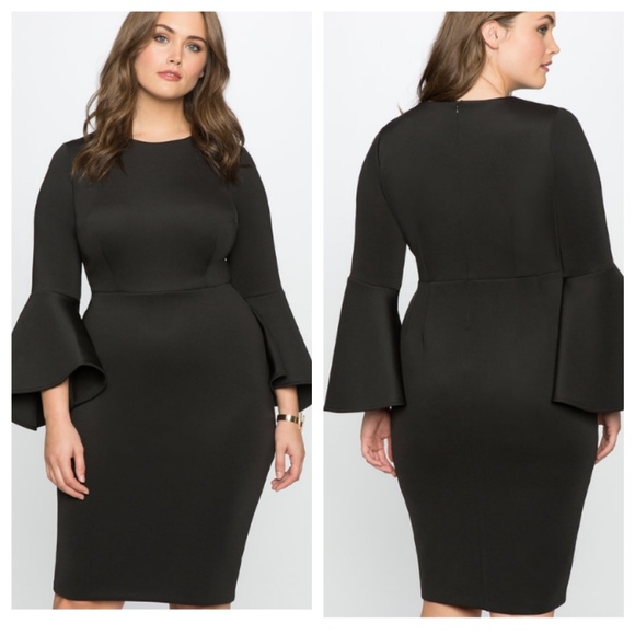 Eloquii Dresses & Skirts - Flare Sleeve Scuba Dress